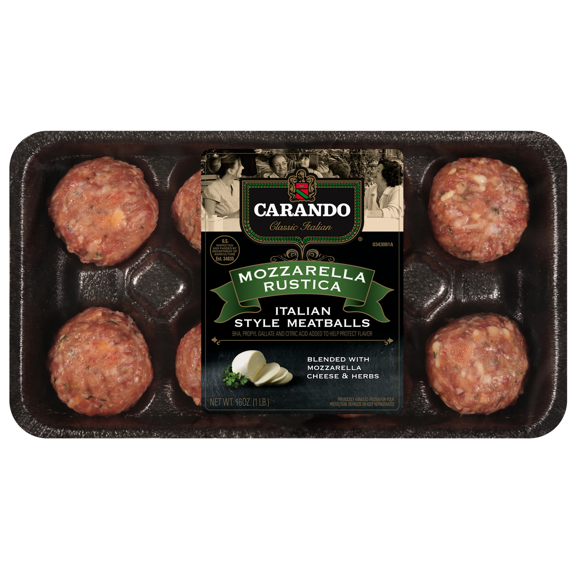 Mozzarella Rustica Italian Style Meatballs | Carando